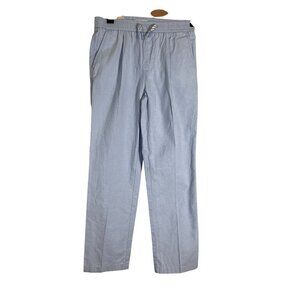 Scotch Soda Coastal Pant 10 Blue Linen Wedding Preppy Classic Resort Euro Summer